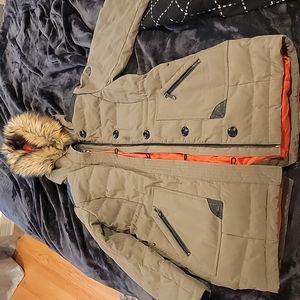 Vince Camuto 3/4 puffer jacket khaki in size M